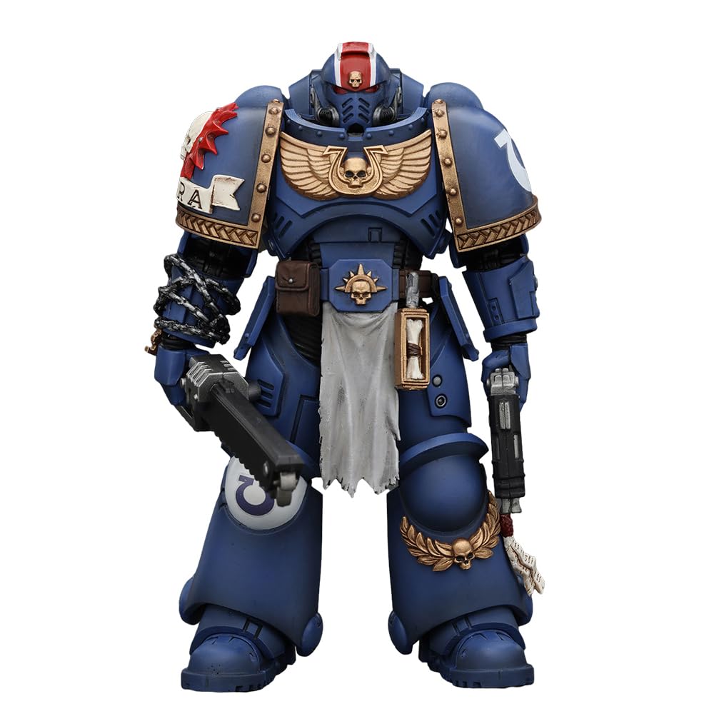 JOYTOY Warhammer 40,000 1/18 Action Figure Ultramarines Lieutenant Titus Collection Model Birthday Gifts