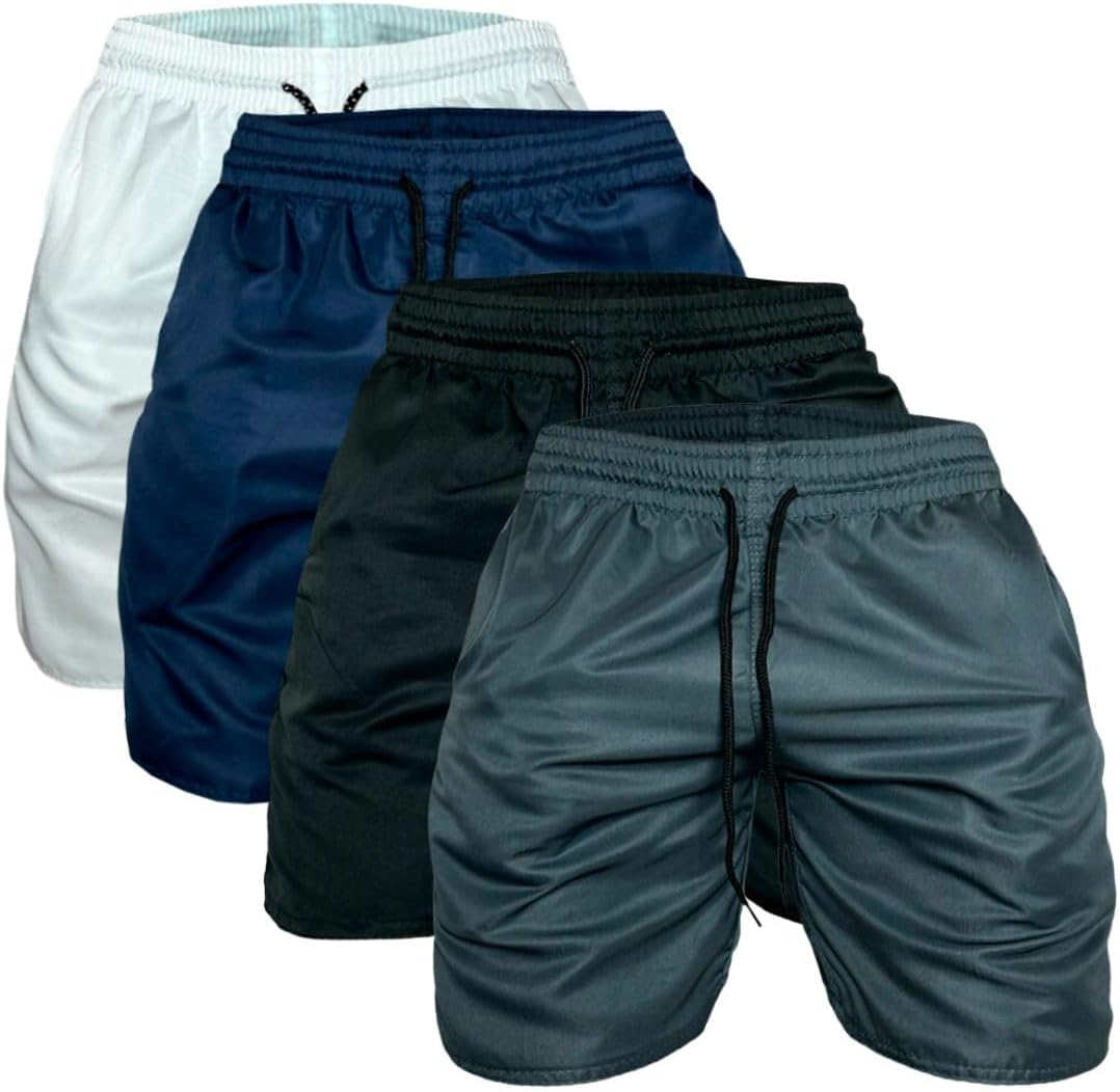 Genérico Kit 4 Shorts Tactel Masculino Bermuda Praia Academia Tecido Premium