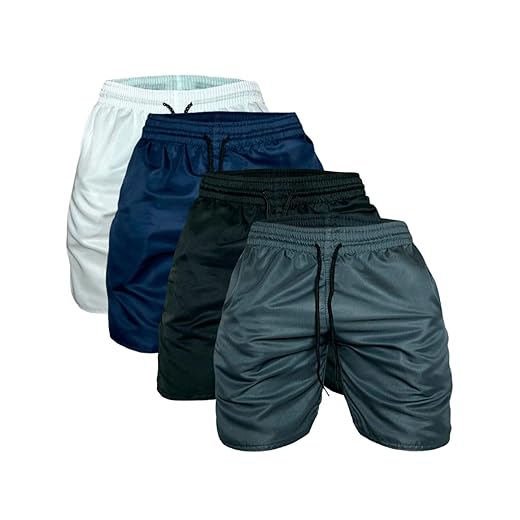 Genérico Kit 4 Shorts Tactel Masculino Bermuda Praia Academia Tecido Premium