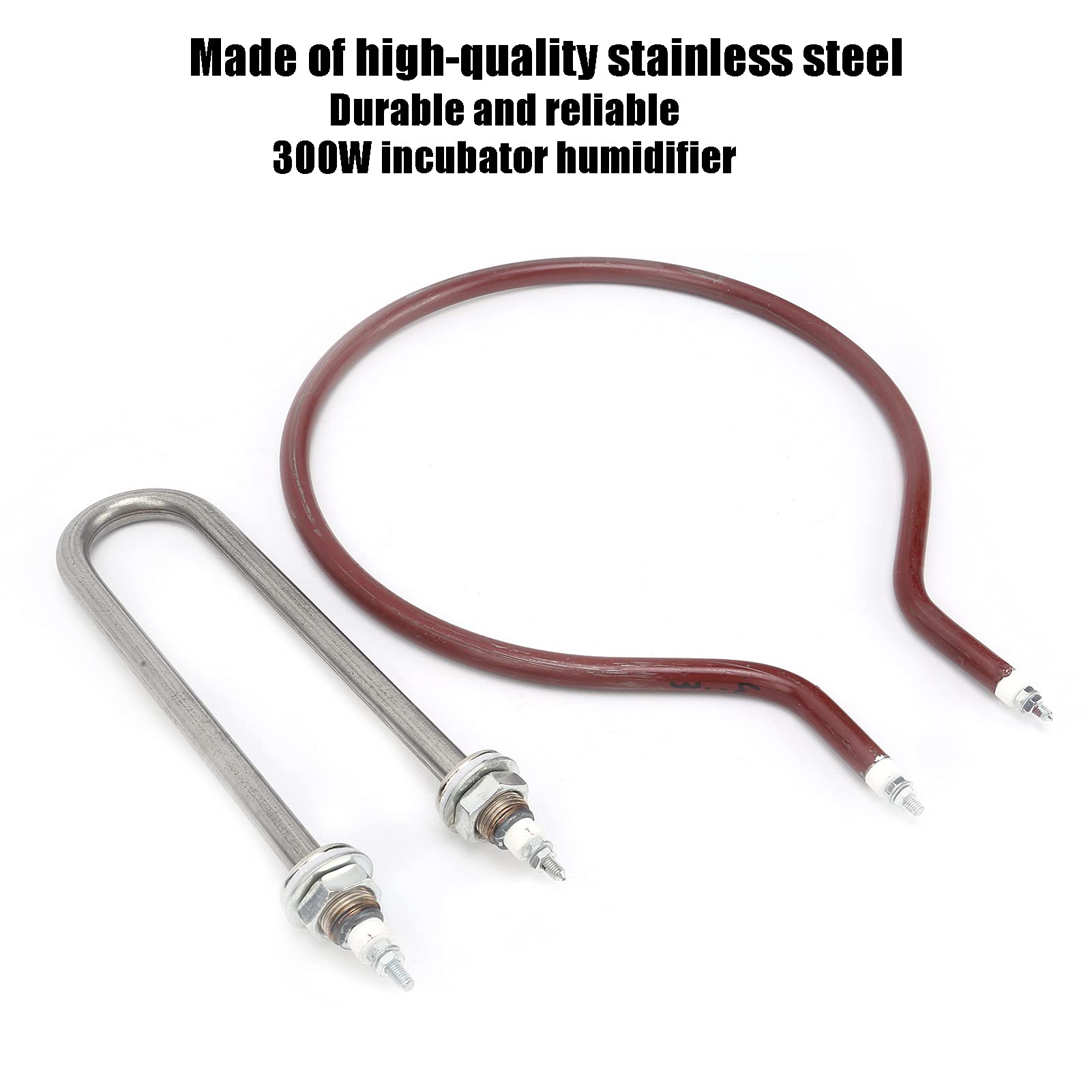 Tyenaza Incubator Heater Tube, U‑Shaped Humidifying Tube Round Heating Element for Chicken Duck and Goose 300W