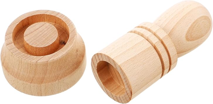 Wooden Paper Pot Maker for Seedlings 5.31X2.67X2.67In Eco-Friendly Newspaper Pot Maker Tool Compact Gardening Nursery Accessory