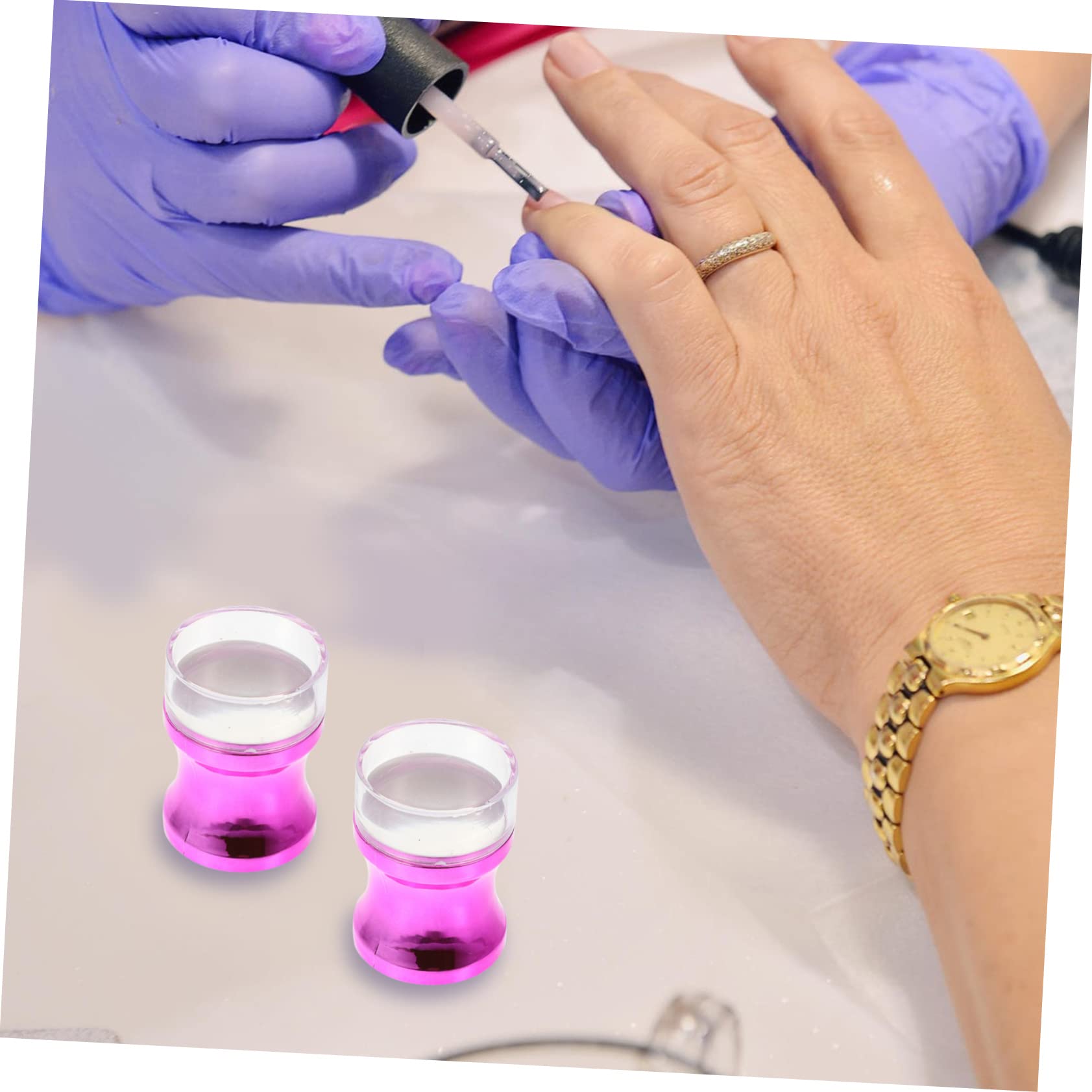 FRCOLOR Juego De 4 Herramientas Para Estampar Uñas Plantillas De Silicona Para Manicura Y Diseño De Uñas.