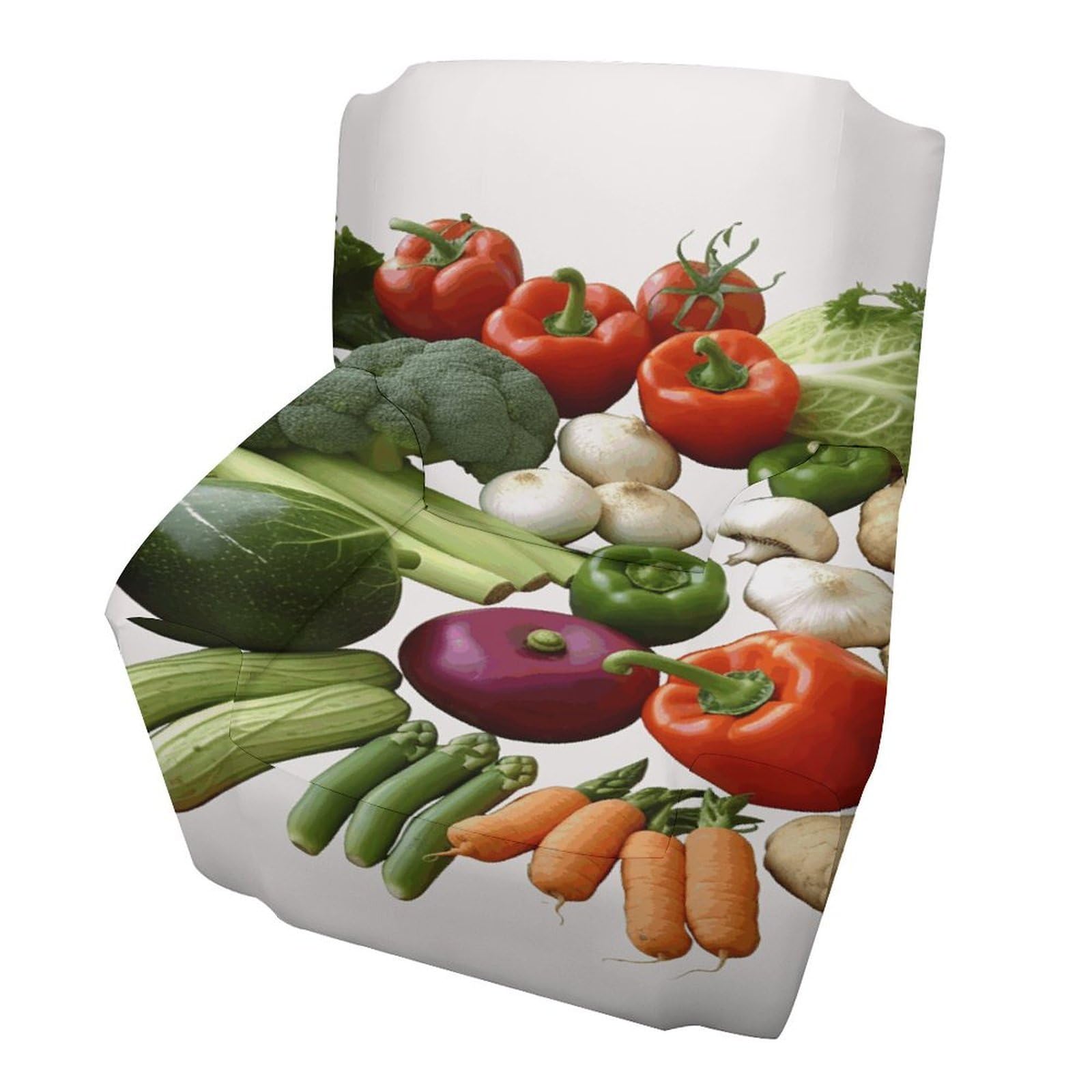 Fodpand Style Introduction Of Various Vegetables Sofa Cover Soft 1 Seater Sofa Slipcover For Pets Washable,Couch Cover With Elastic Straps Furniture Protector