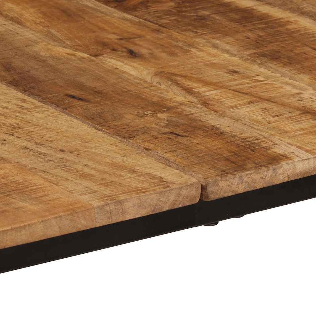 Mesa de comedor 180 x 90 x 75 cm, mango de madera maciza gruesa, marco de hierro robusto, para comedor, cocina, familias numerosas, diseño duradero