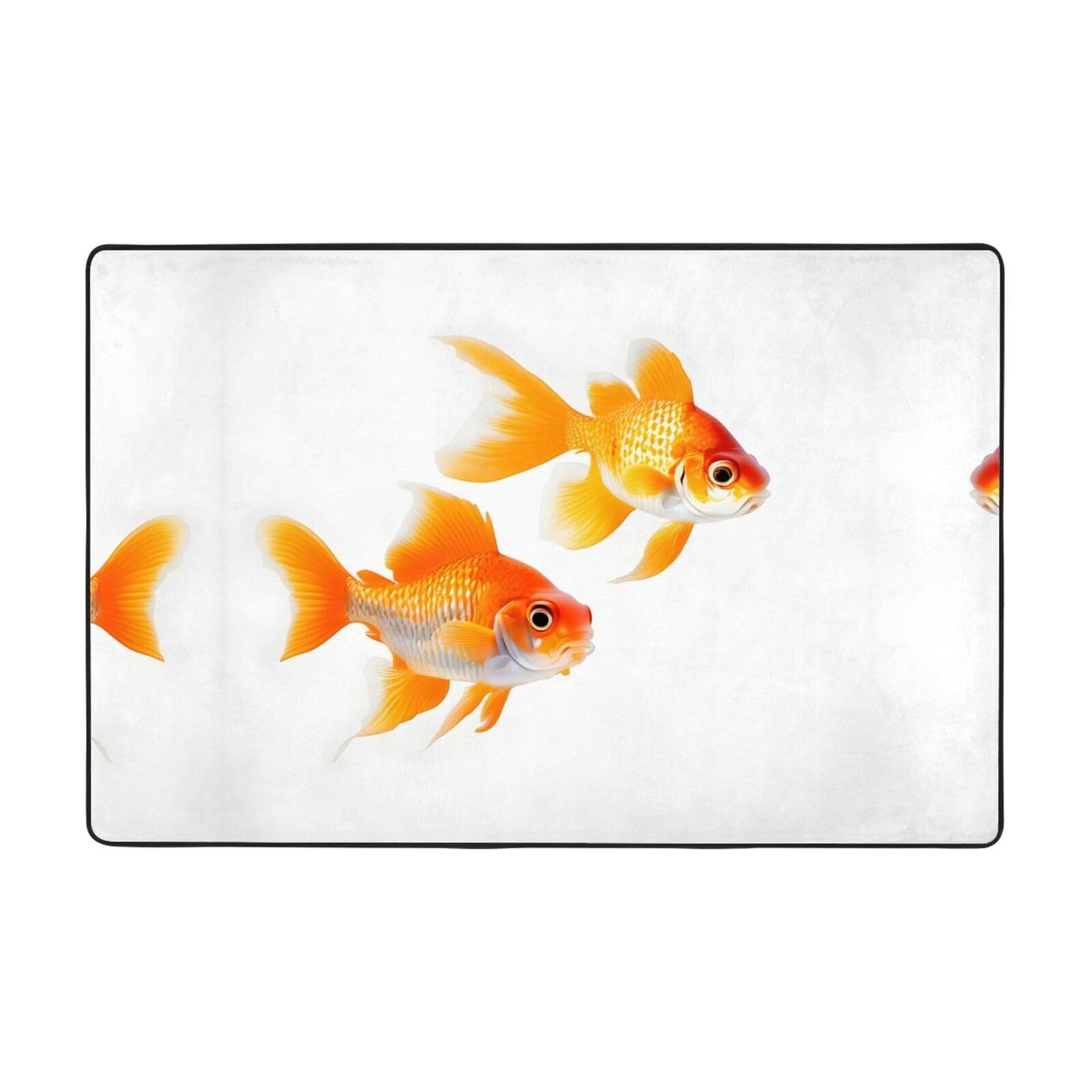 Tapis de salon super doux au motif poisson doré élégant et moderne