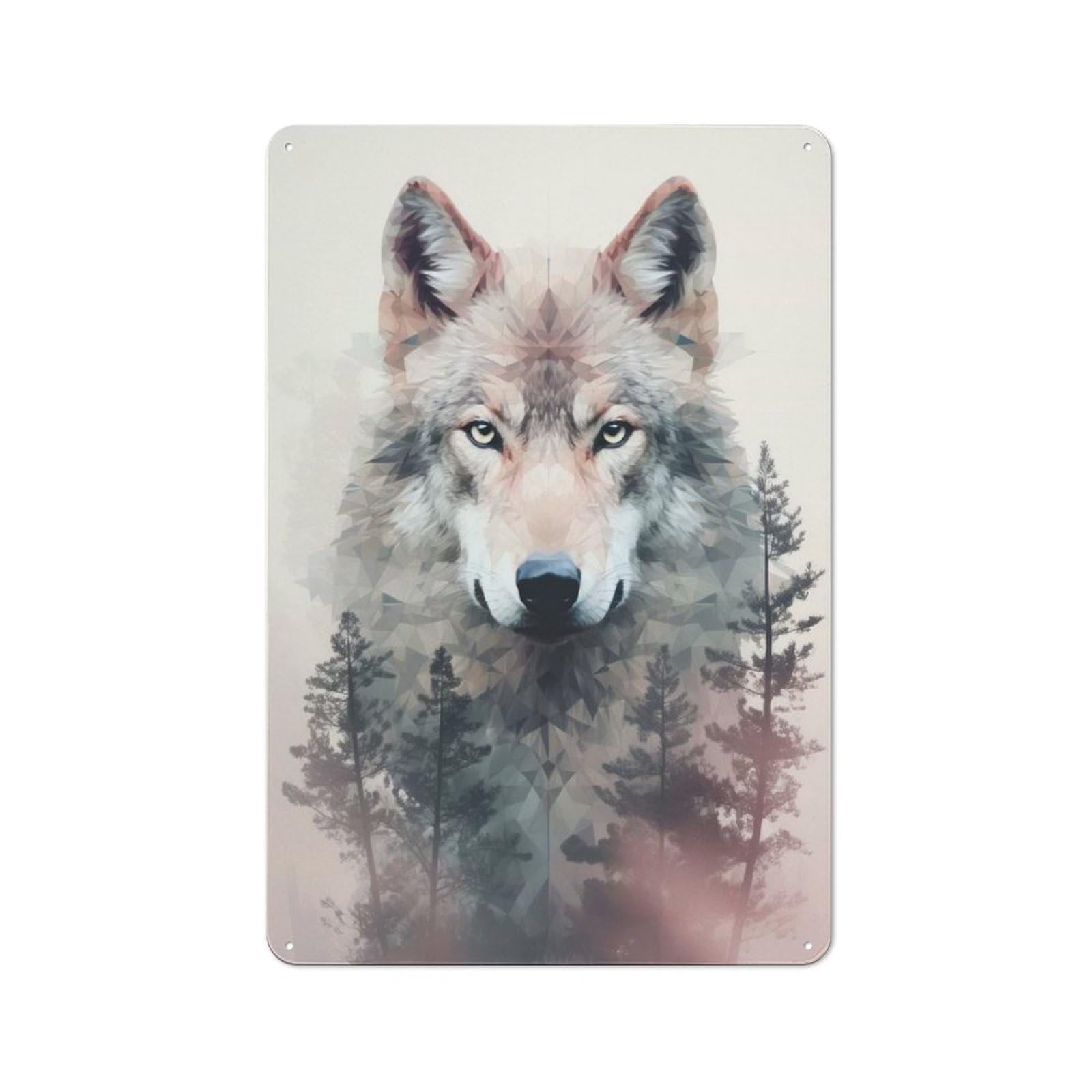 Bohemian Direwolf Rustic Metal Sign 30x20cm for Café Or Restaurant, Suited to Café Owners And Decorators