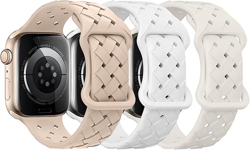 Miniatura 2 de Correas de silicona suaves compatibles con Apple Watch Band de 4945441.654 in 41401.496 in para mujer y hombre, correa deportiva impermeable y