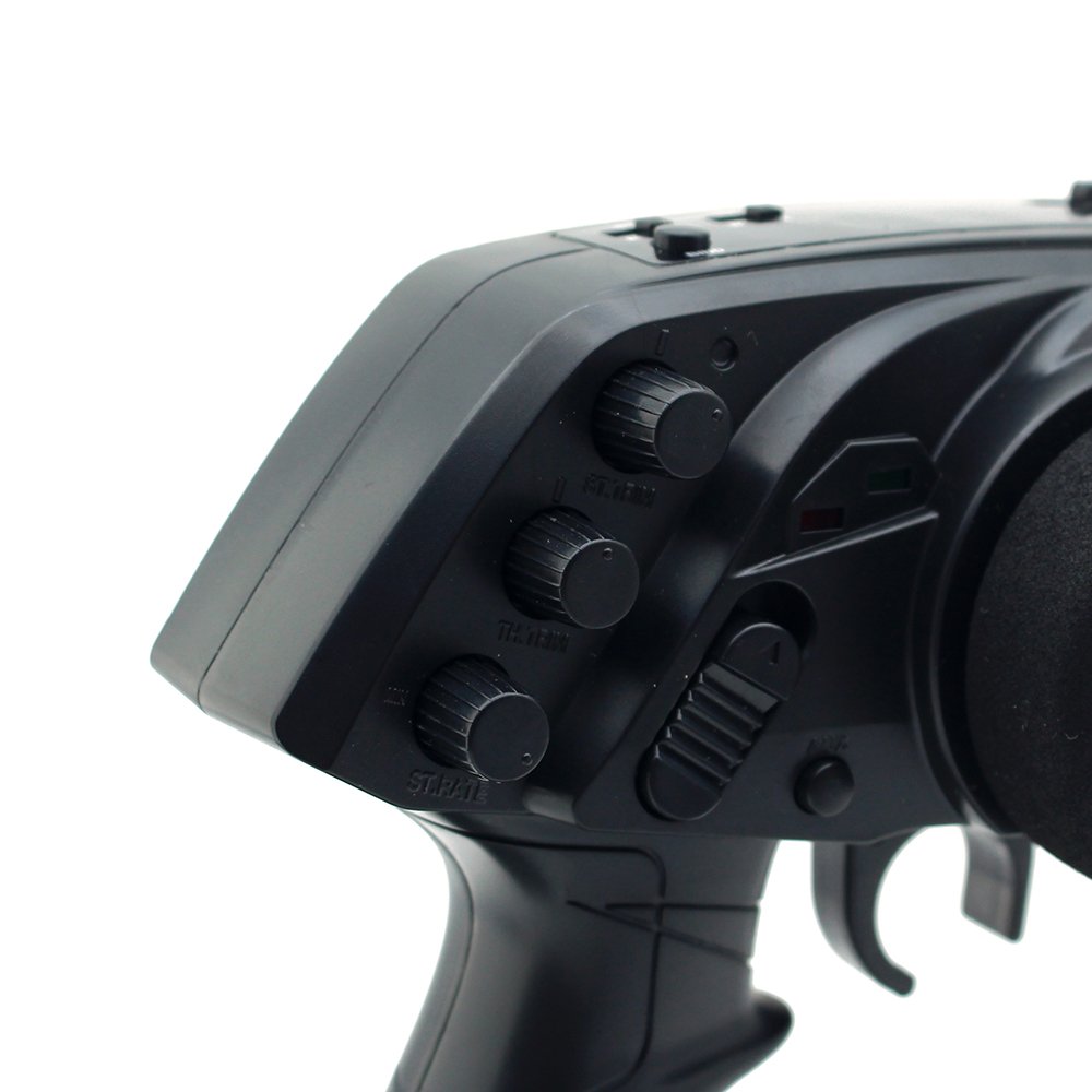 INJORA Mando a Distancia para Coche con Receptor de 2,4 GHz, 3 Canales, Radio RC, con Receptor para RC Car RC Boot