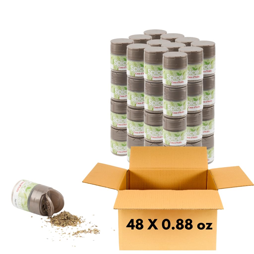 iSpice Casa d’Italia Crushed Red Pepper Pizza Seasoning Shaker – Pizzeria-Style Spice, Bulk Pack (48 Shakers, 0.61 oz Each)