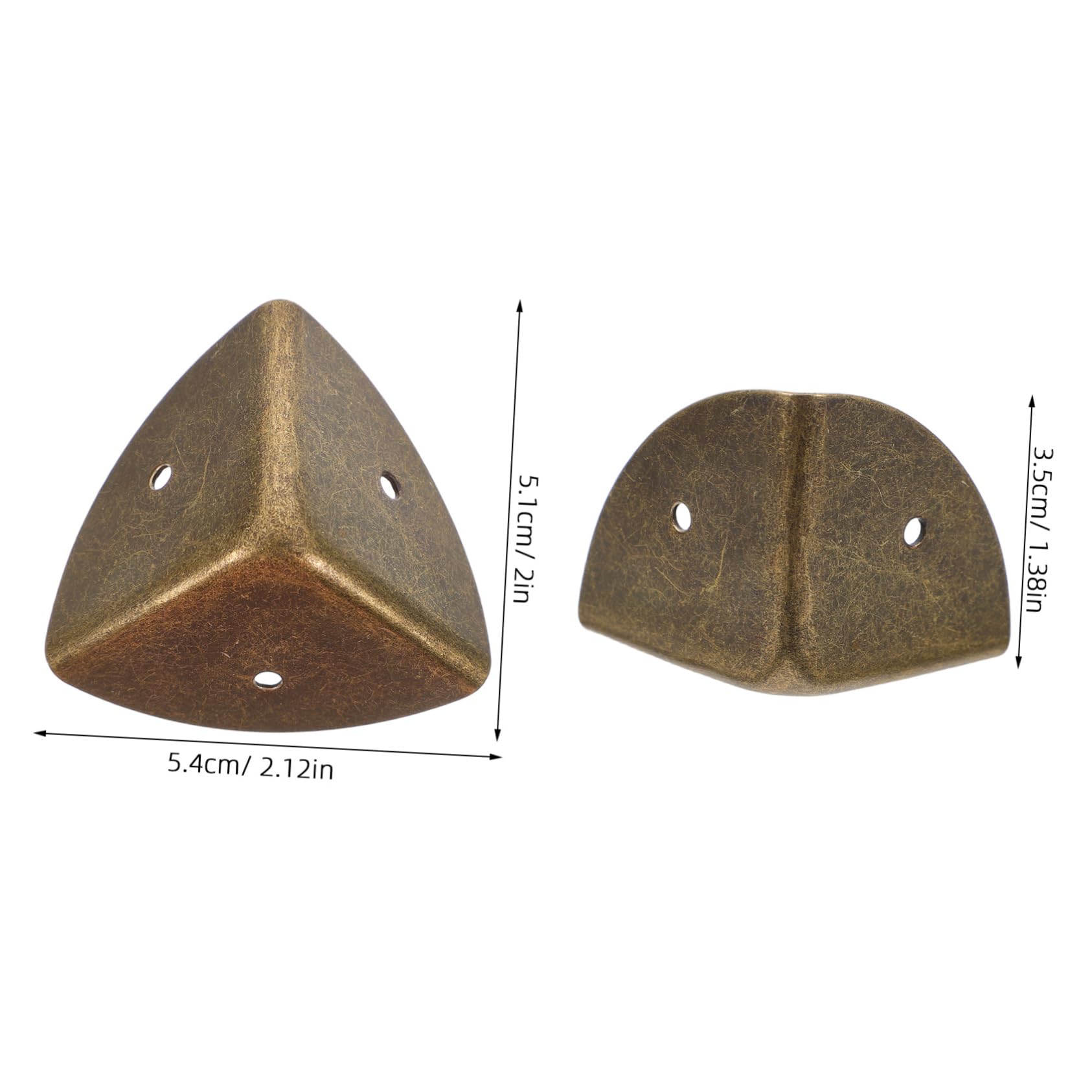 IWOWHERO Metal Corner Protectors for Wood Boxes Suitcases 12pcs Furniture Decorative Corner Guards Protective Design