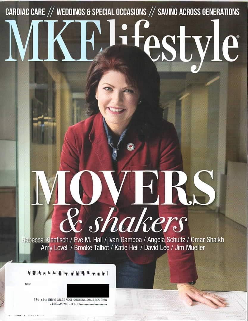MKE Lifestyle, vol. 24, no. 3 (February 2020) (Movers & Shakers: Rebecca Kleefisch, Eve M. Hall, Ivan Gamboa, Angela Schultz, Omar Shaikh, Amy Lovell, Brooke Talbot, Katie Heil, David Lee, Jim Mueller