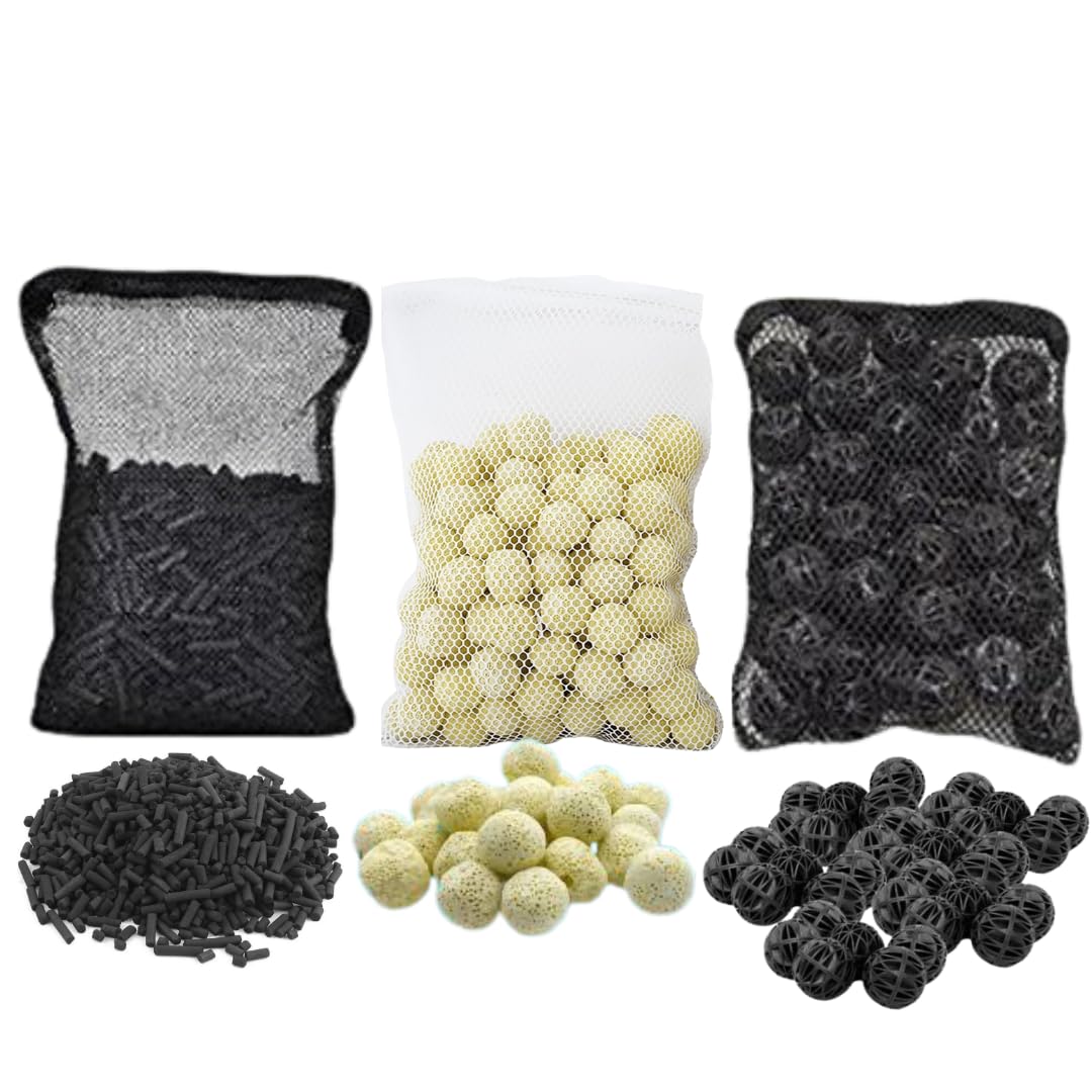 SANSEFERO Premier Plants Aquarium Filter Media Kits-500 G Cermic Ball,26 Pieces Of Bio Balls With Sponge,500 G Activated Carbon (B0CJP63DT8) Amazon Price History, Amazon Price Tracker