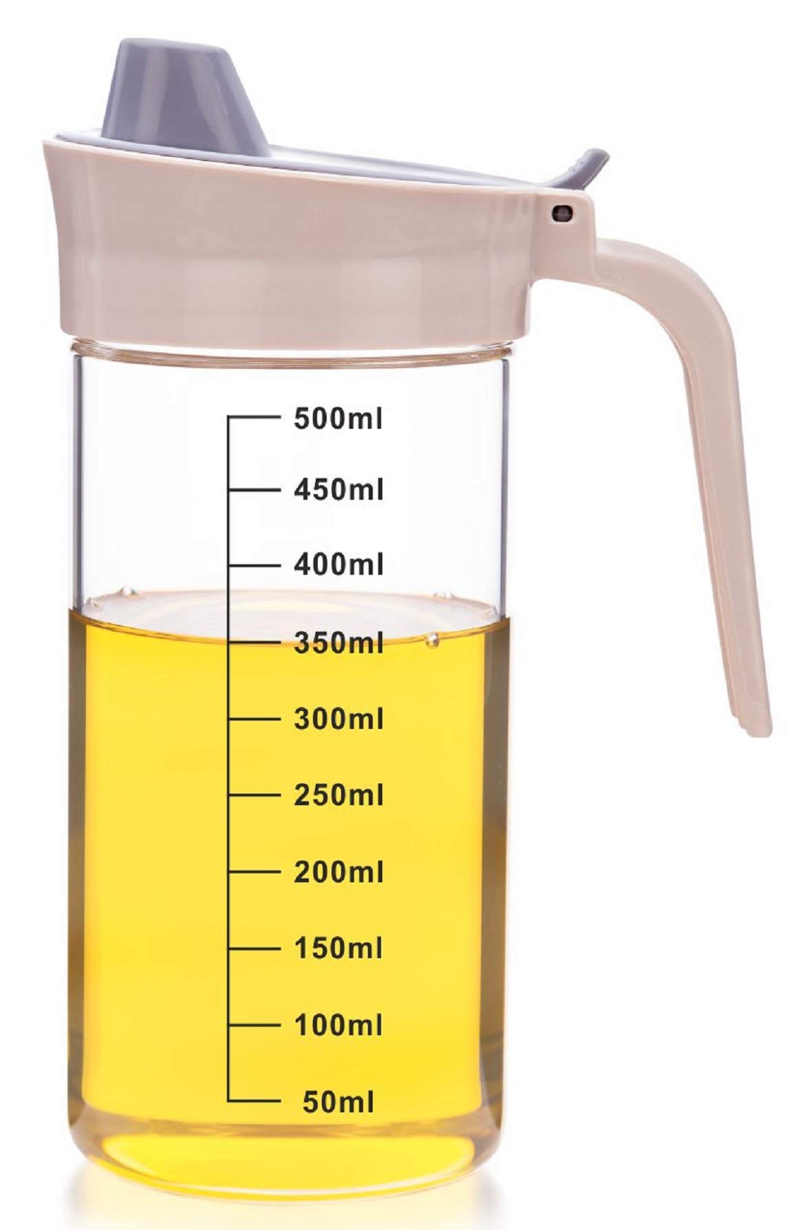 SIGNORA WARE 500ml Borosilicate Glass Oil Dispenser and Pourer with Measurement, Transparent Jug With Handle and Lid, Leakproof, Spill Proof, BiG Mouth To Easy Refill and store (500ml, Set 1) (B07TMHV3FY) Amazon Price History, Amazon Price Tracker