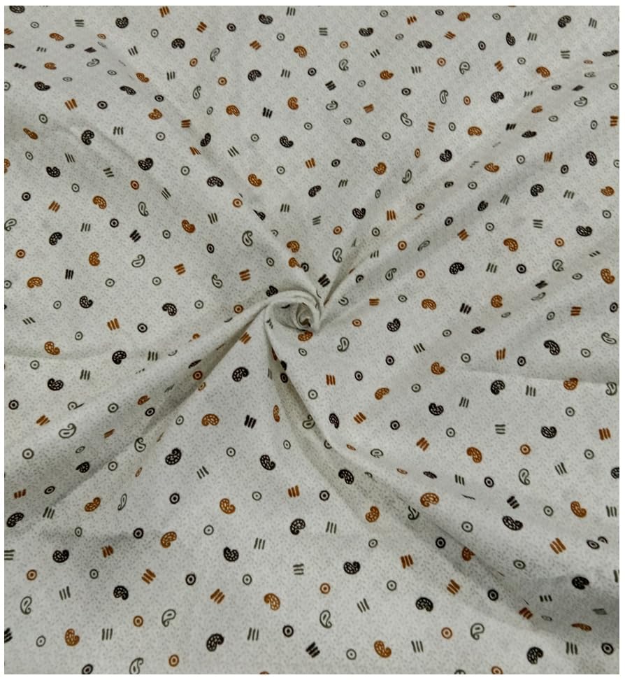 fetiya Premium Melange Printed Cotton Shirt Fabric with Geometric Design – Soft, Breathable & Comfortable – 1.60 Meter Length for Men’s Casual & Smart Wear-picture-23