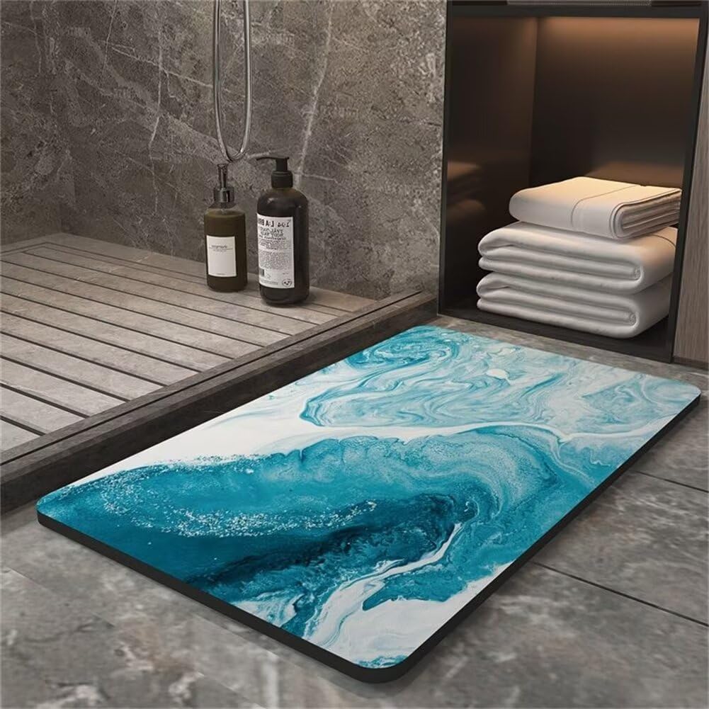 Badewannenmatte rutschfest, Badematte for Badezimmer, rutschfest, waschbar, 50,8 x 78,7 cm, Badematte aus Kieselgur, schnell trocknend, kleine Badematte aus Kieselgur, Duschmatte for die Außendusche,