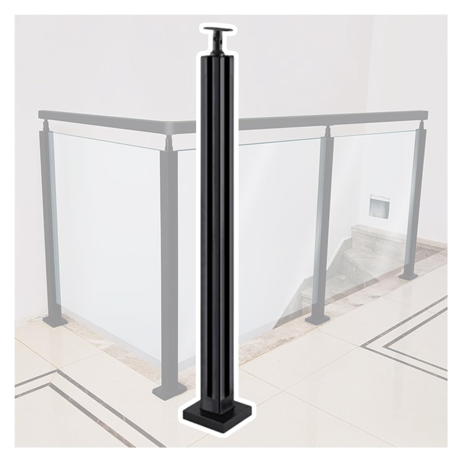 Poteaux de garde-corps noirs design moderne de haute qualité
