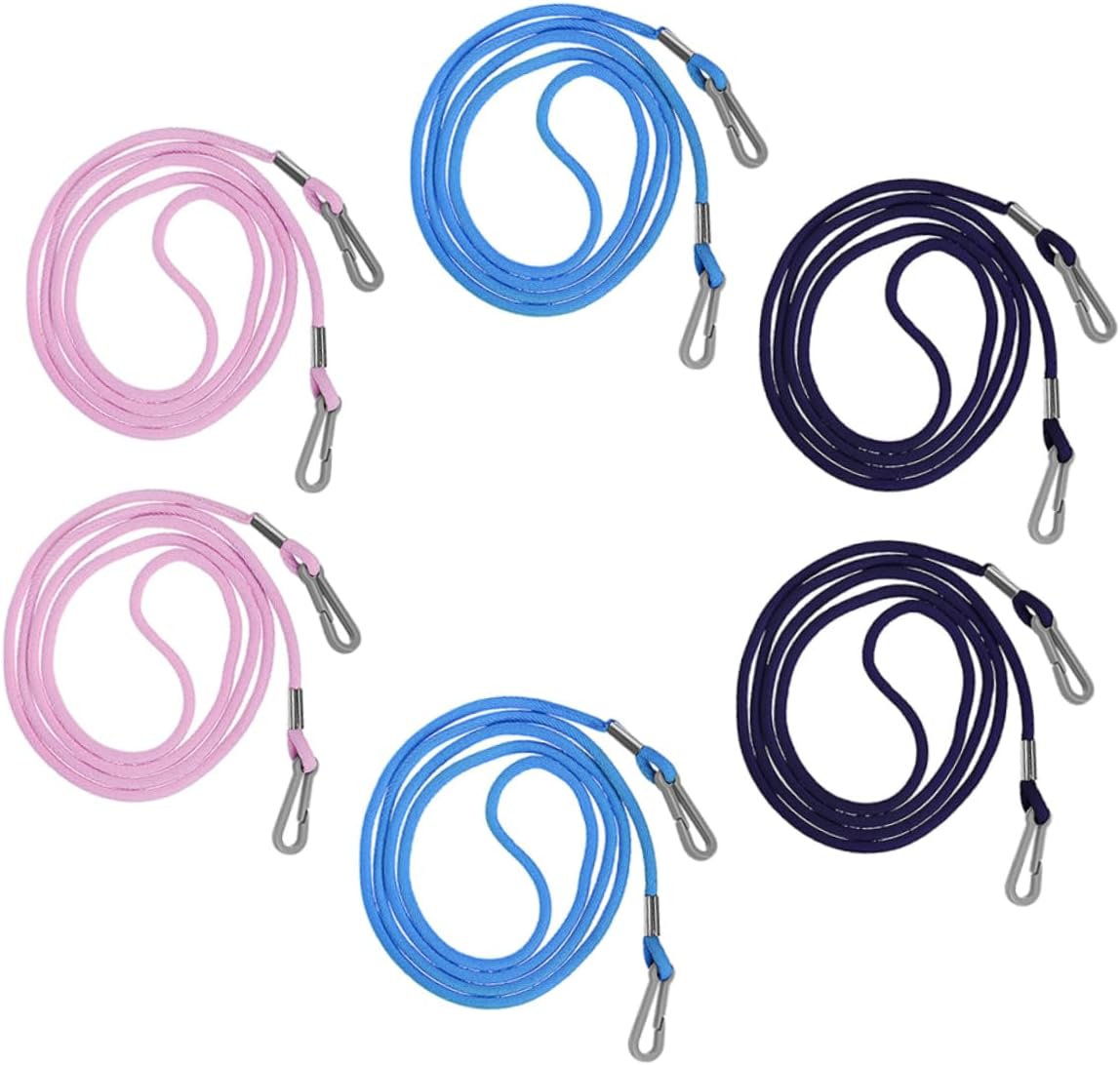 6pcs Glove Straps for Boy Girl Soft Mitten Clips with Neck Lanyard Prevent Lost Gloves and Washable for Outdoor Activities