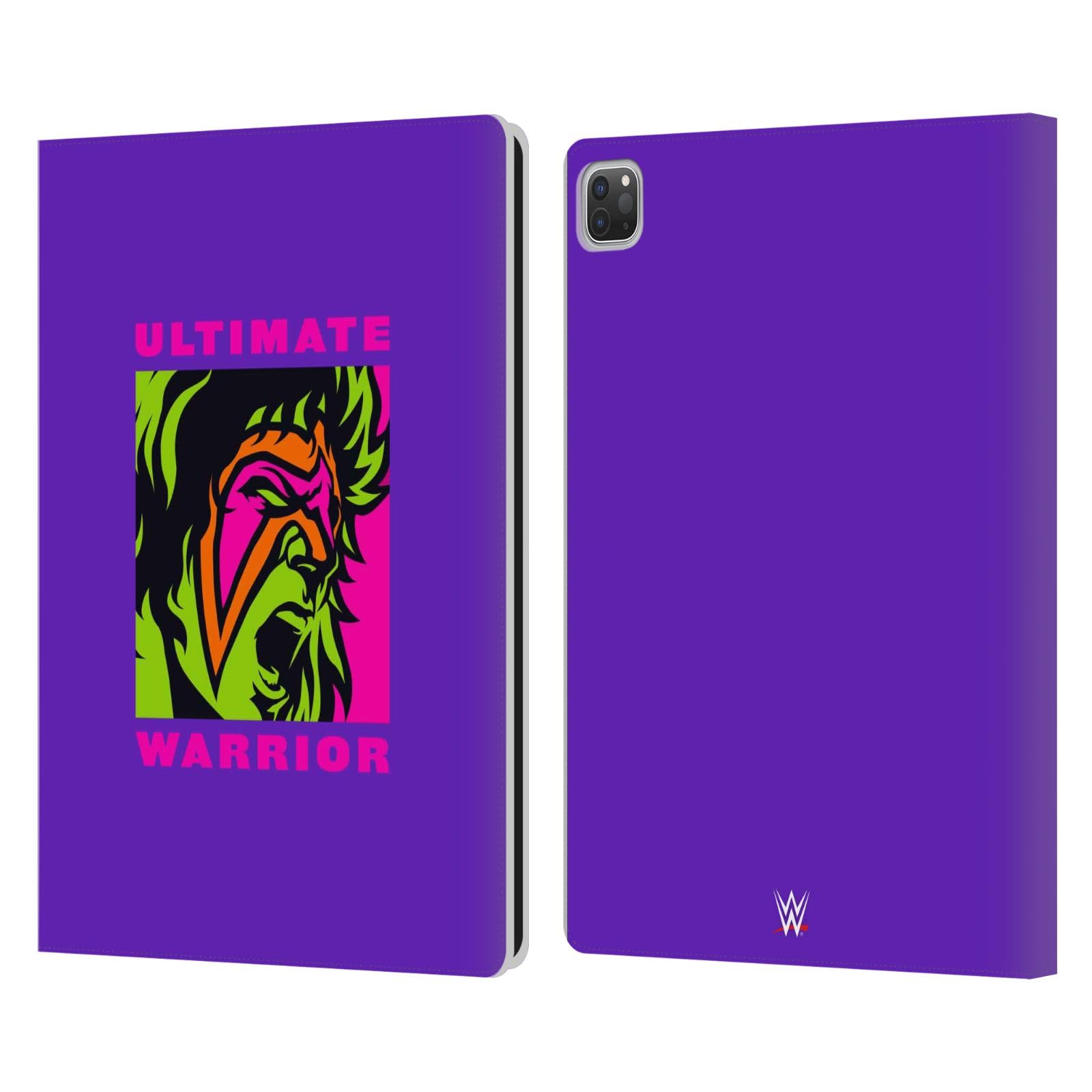 Head Case Designs Officially Licensed WWE Illustrated The Ultimate Warrior Leather Book Wallet Case Cover Compatible with Apple iPad Pro 12.9 2020/2021/2022