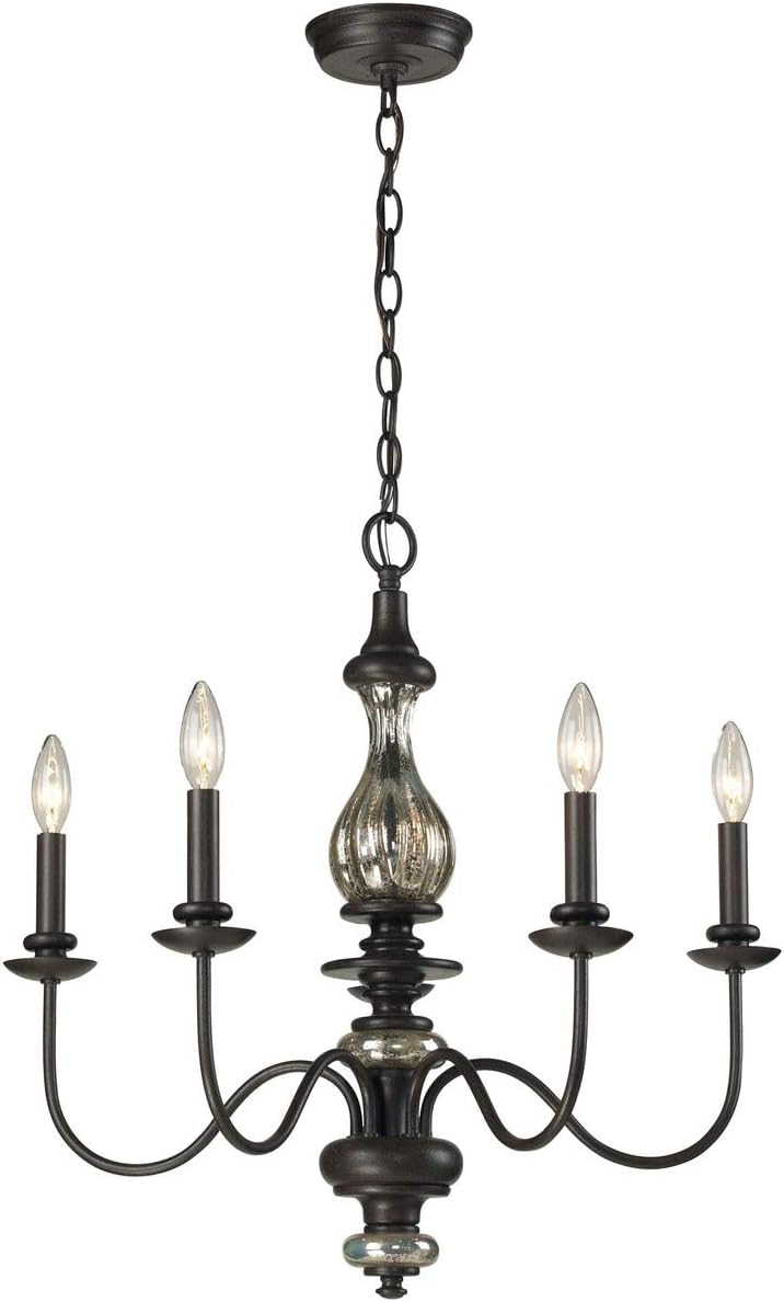 Veronica 5 Light Chandelier In Vintage Rust