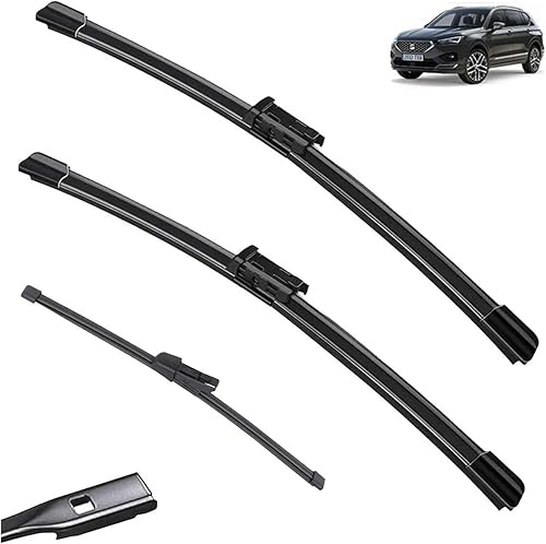 Escobillas de limpiaparabrisas delantero y trasero compatibles con SEAT Tarraco KN2 2018 2019 2020 2021 2022 2023. Accesorios de coche (color