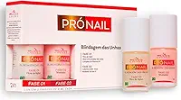 Blindagem das Unhas Fase 1 Fibra de Nylon + Fase 2 Nivelador para Unhas Fracas e Quebradiças, Fortalecimento e Proteção 2x9ml - Miss Colors
