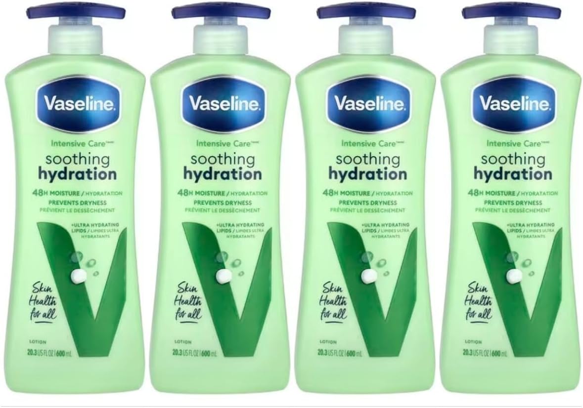 Vaseline Intensive Care 20.3oz 4 Pack Aloe Soothe