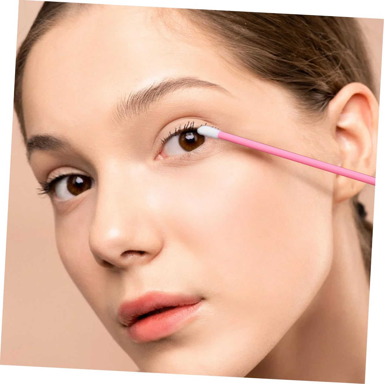 FOMIYES Lip Brush Replacement Heads 500pcs Lip Stick Brush Heads Flocking for Lip Makeup Supplies Professional Personal Use