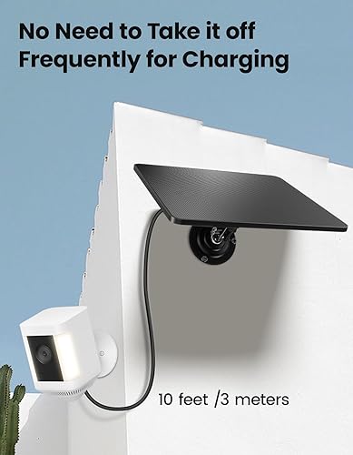 Miniatura 7 de KLK - Paneles solares de 6 W para cámara de seguridad, cargador de batería solar con puerto micro USB y USB-C para DC 5V recargable al aire libre