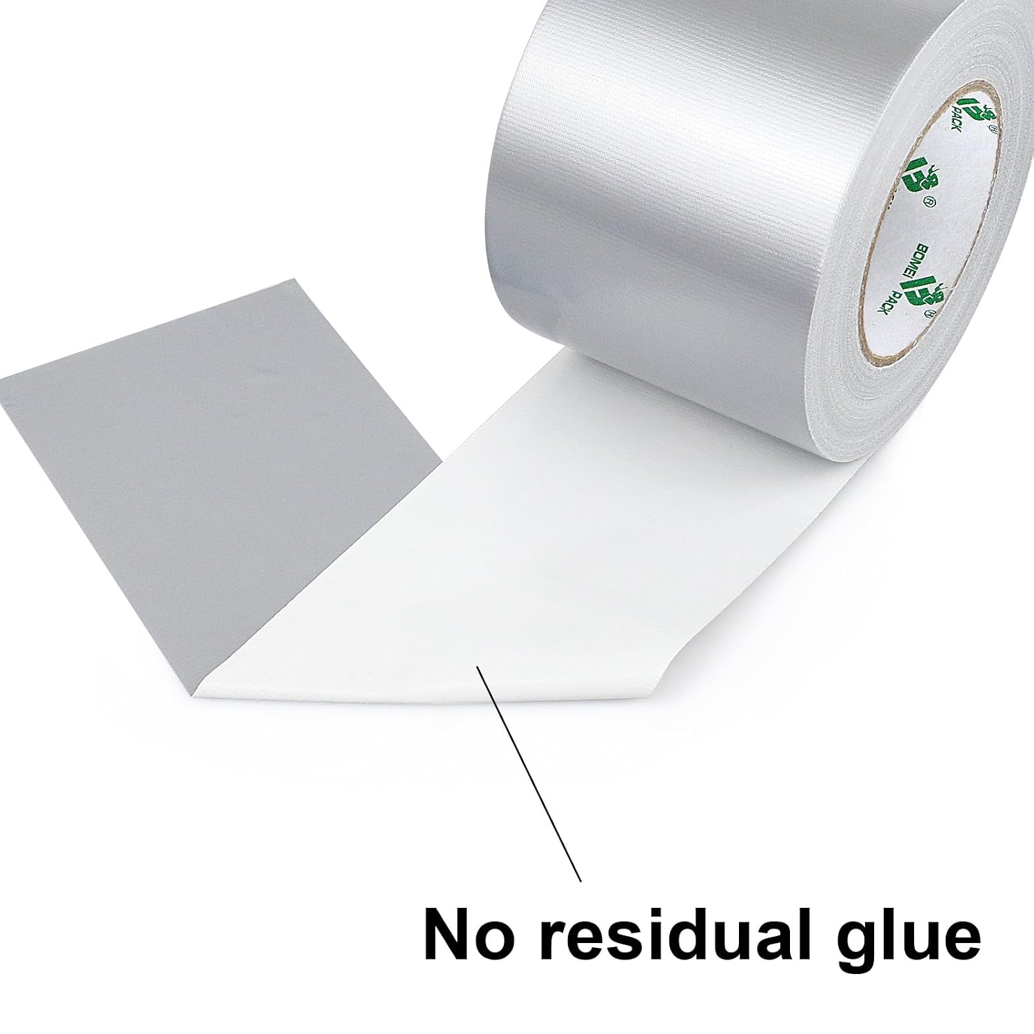 BOMEI PACK Silver Sticky Duct Tape Heavy Duty Strong Industrial Color Duct Tape 3.6inch x 72yds for Packing and Repairing 1 Pack