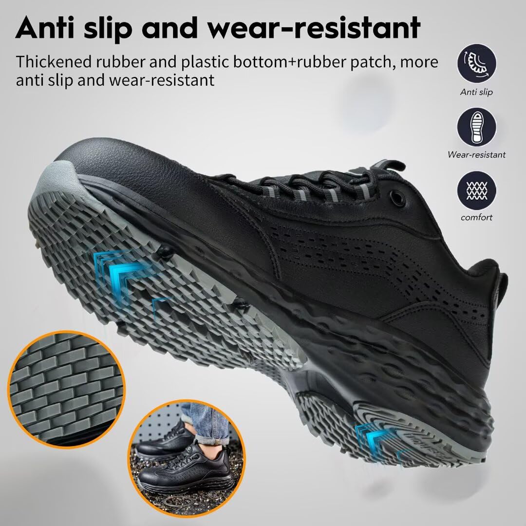 ISOOUS Chaussures de Sécurité Hommes Femmes Antidérapante Chaussures de Travail Respirantes Basket de Securite Légère
