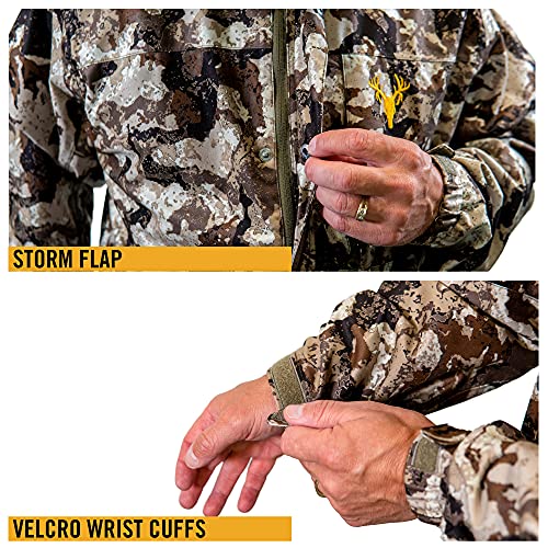 HOT SHOT Men’s Camo Rain Jacket, Breathable Lightweight Jacket with Waterproof Hood for Hunting, Fishing, Hiking, Camping3