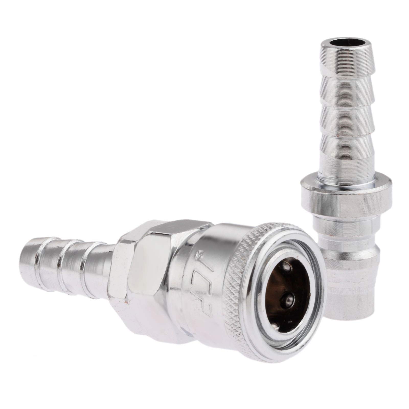 Conexión de Manguera, jardín rápida 2 Piezas Accesorios neumáticos Hierro Conector compresor línea Aire Euro Acoplador Hembra liberación 1/4"