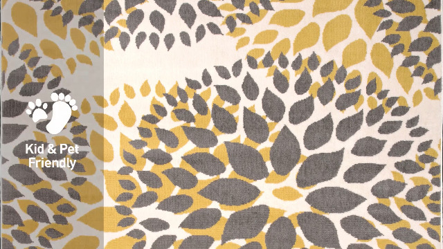 Tapete decorativo moderno amarillo floral 2x7 pies miniatura 7