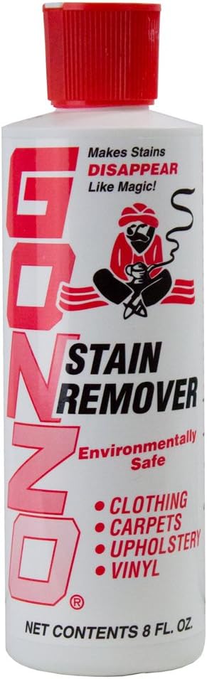 Gonzo Natural Magic Stain Remover - Non-Toxic Carpet Clothing Sweat Wine Blood Laundry Stain Remover and Cleaner - 8 Fluid Ounces