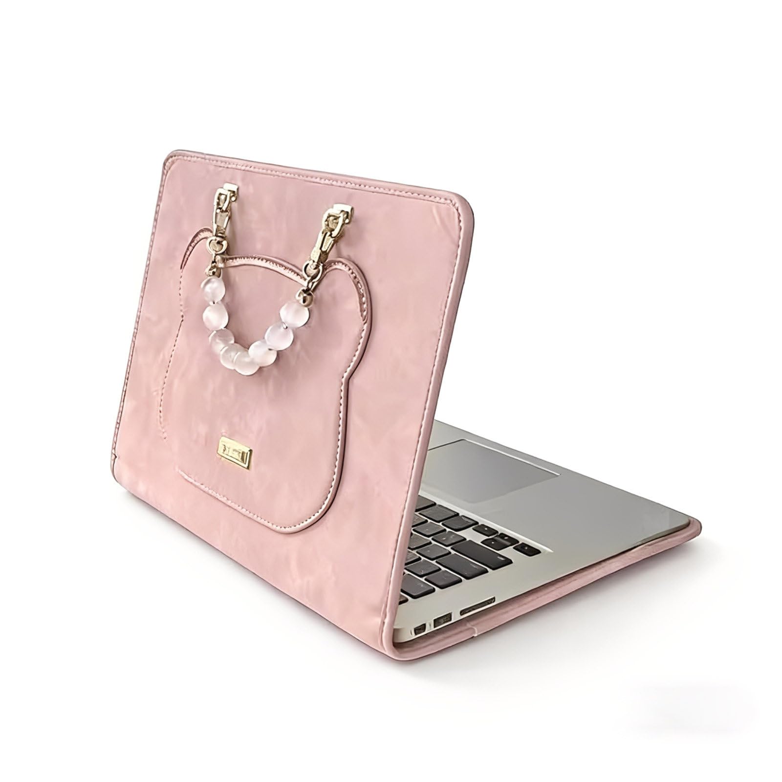 Custodia Protettiva Rosa per Computer Portatile, Custodie Laptop Borsa con Maniglia, Borsa Porta Pc Donna in Pelle PU Custodia da Trasporto, per Studenti e Professionisti