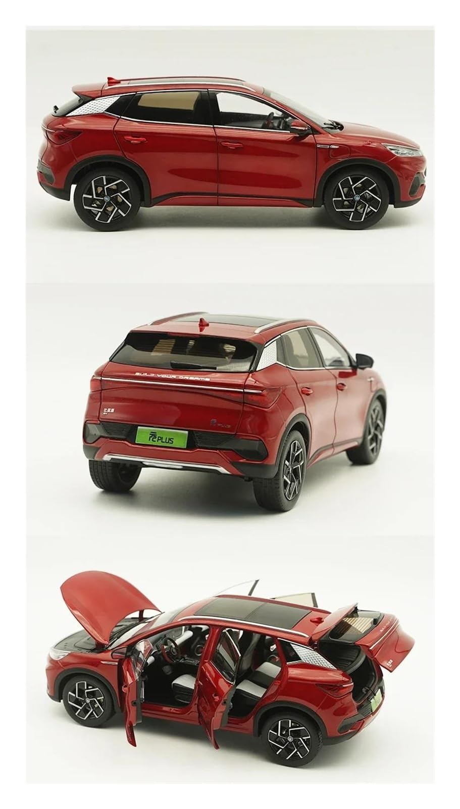 Metallo Scala Replica 1 18 Per BYD Yuan PLUS Fuoristrada Piccolo SUV Modello Auto Lega Pressofusa Serie Arredamento per la Casa Hobby Veicoli Giochi Set