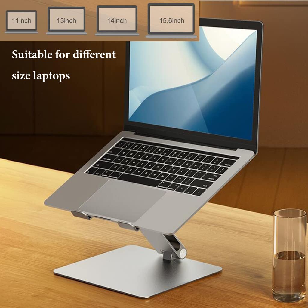 Supporto Pieghevole per Laptop, Supporto per Notebook Regolabile, Supporto ergonomico per Computer per scrivania, Supporto per Libri per Letto, Supporto per Laptop portat(Argento)