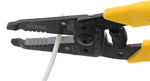 Miniatura 15 de IDEAL Electrical 45-417 Premium Reflex T Pelacables - 22-30 AWG sólido, 24-32 AWG trenzado, pelacables con nariz de alicates, cierre deslizante,