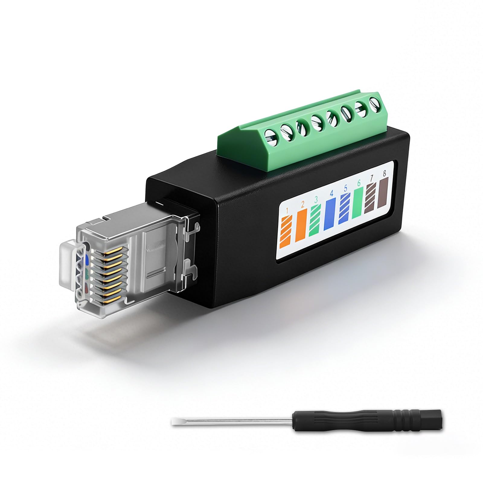 Conector terminal de tornillo RJ45 para solucionar roturas de cables en DVR y CCTV 8