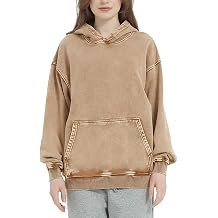 Womens Hoodies Sweatshirts Wash Loose Hoodie Sweatshirt Long Sleeve Kangaroo Pocket Pullovers Top