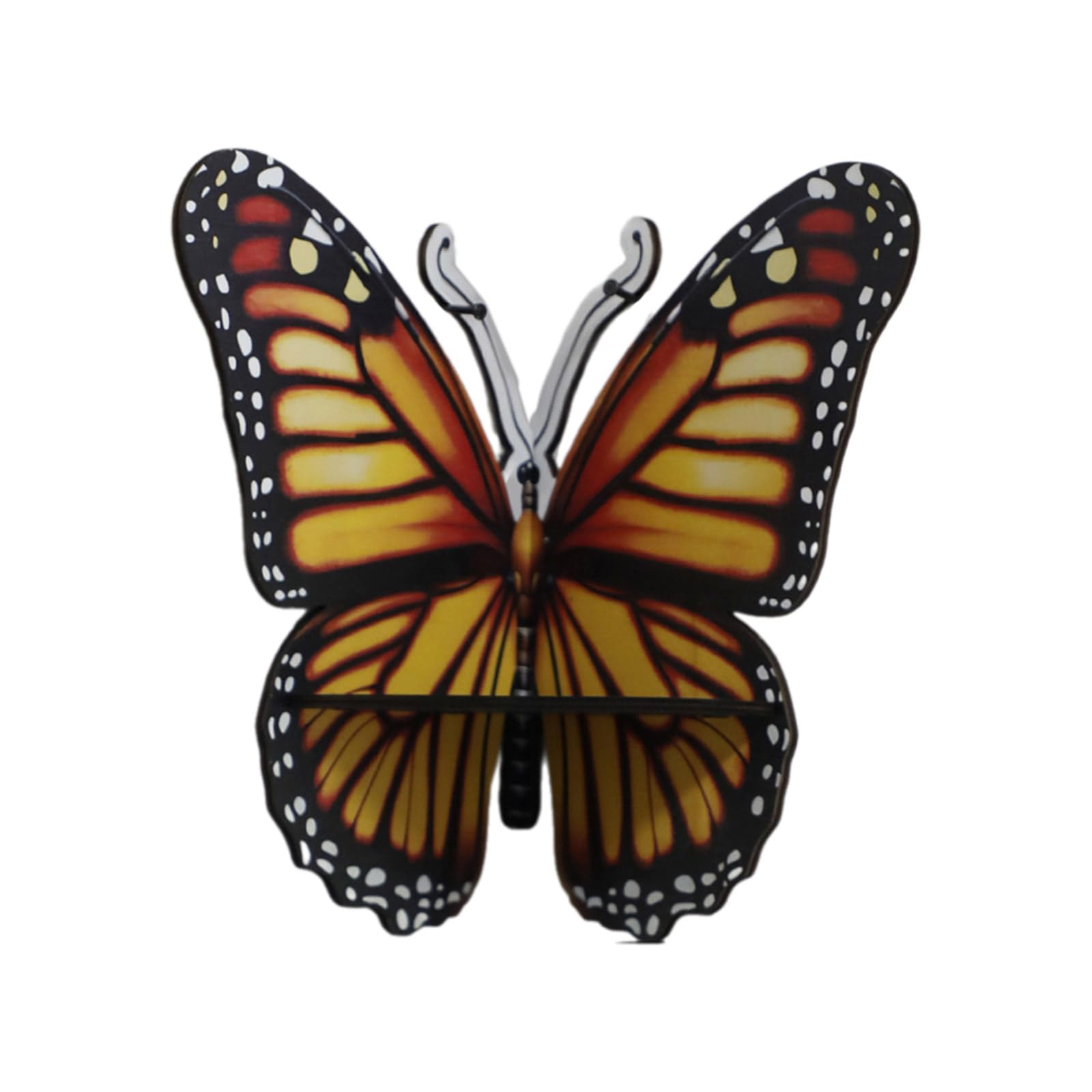 Buxuaaaa Wood Storage Rack Crystal Display Shelf Butterfly Floating Shelves Butterfly Pattern for Home Decoration Storage Rack