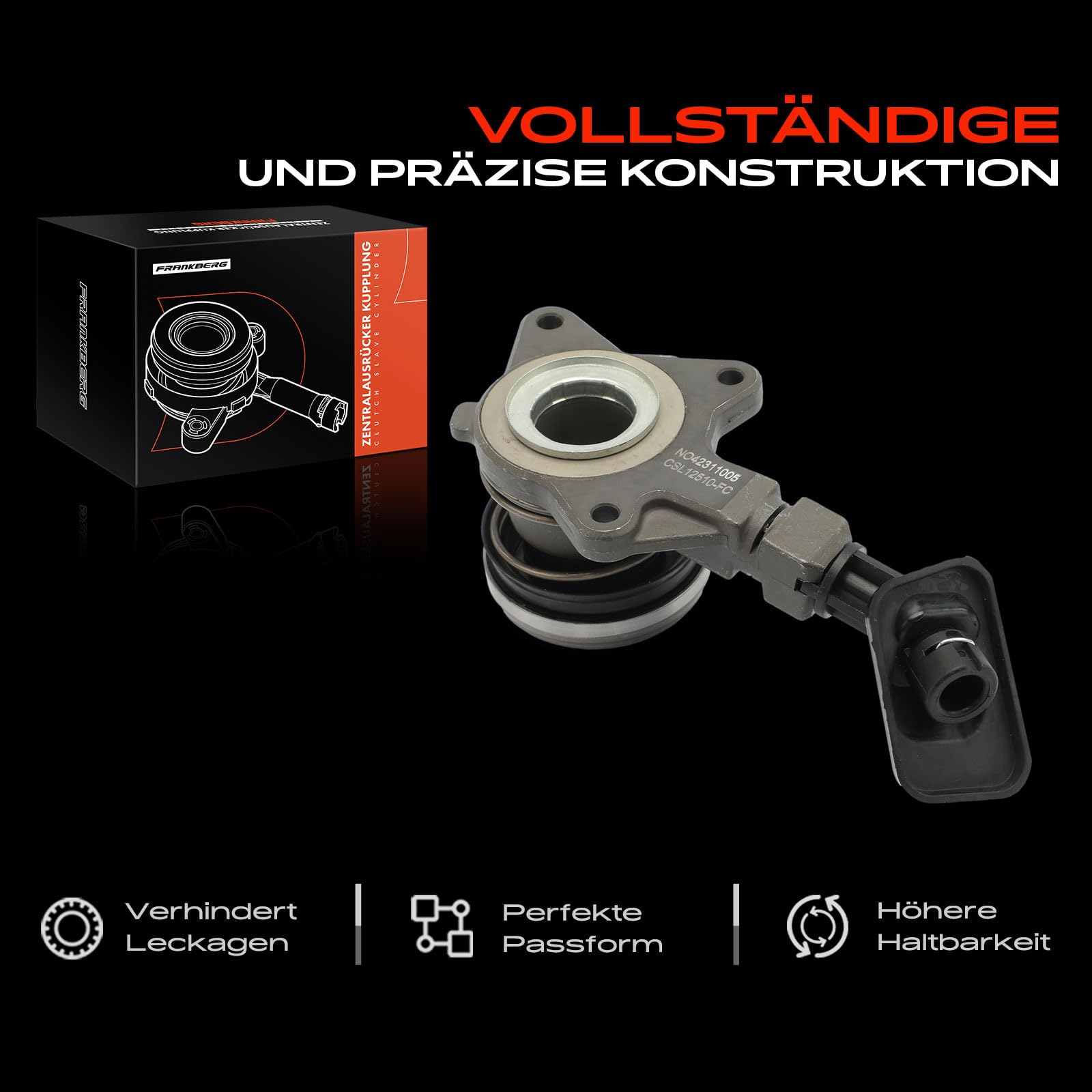 Frankberg Zentralausrücker Kupplung Kompatibel mit C-Max DM2 2.0L 2007-2010 Focus II DA DP HCP 2.0L 2004-2012 Galaxy CK 1.5L-2.0L 2015-2023 Replace# 3S717A564BC