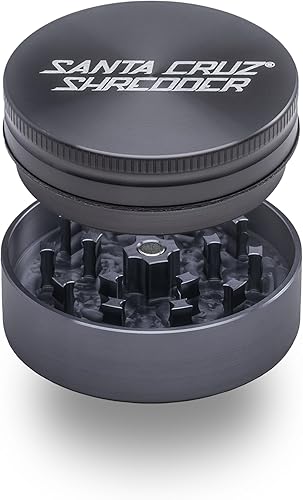 Miniatura 8 de Santa Cruz Shredder Molinillo de hierbas de metal con parte superior moleteada para un agarre más fuerte, 2 piezas de 2.2 pulgadas (negro)