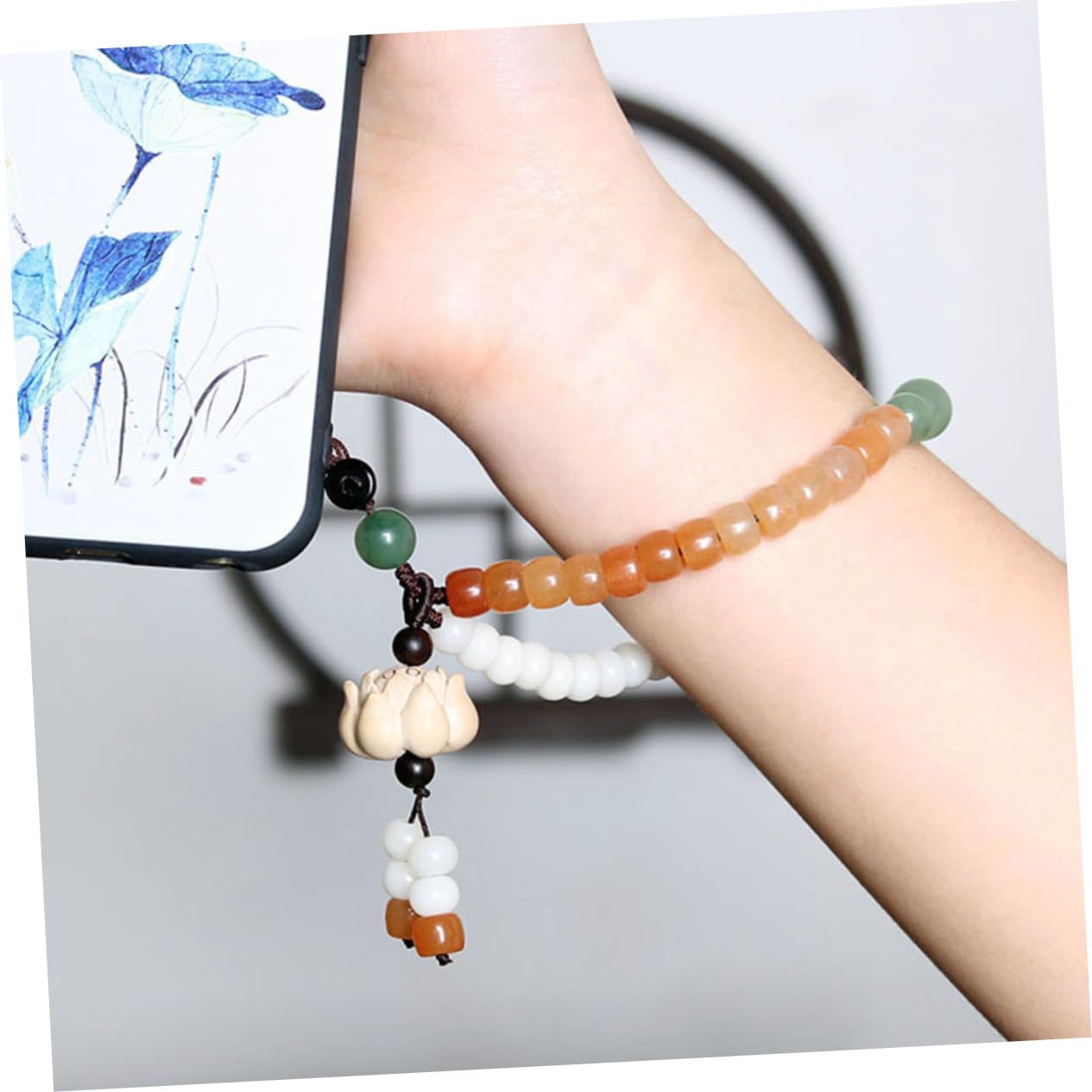 HOMSFOU Cordones De Teléfono Creativos Encanto Del Teléfono De Oro Correa De Teléfono Corta Llaveros Desmontables Encanto Decorativo Del Teléfono Cadena Para Colgar Telefono Teléfono Móvil