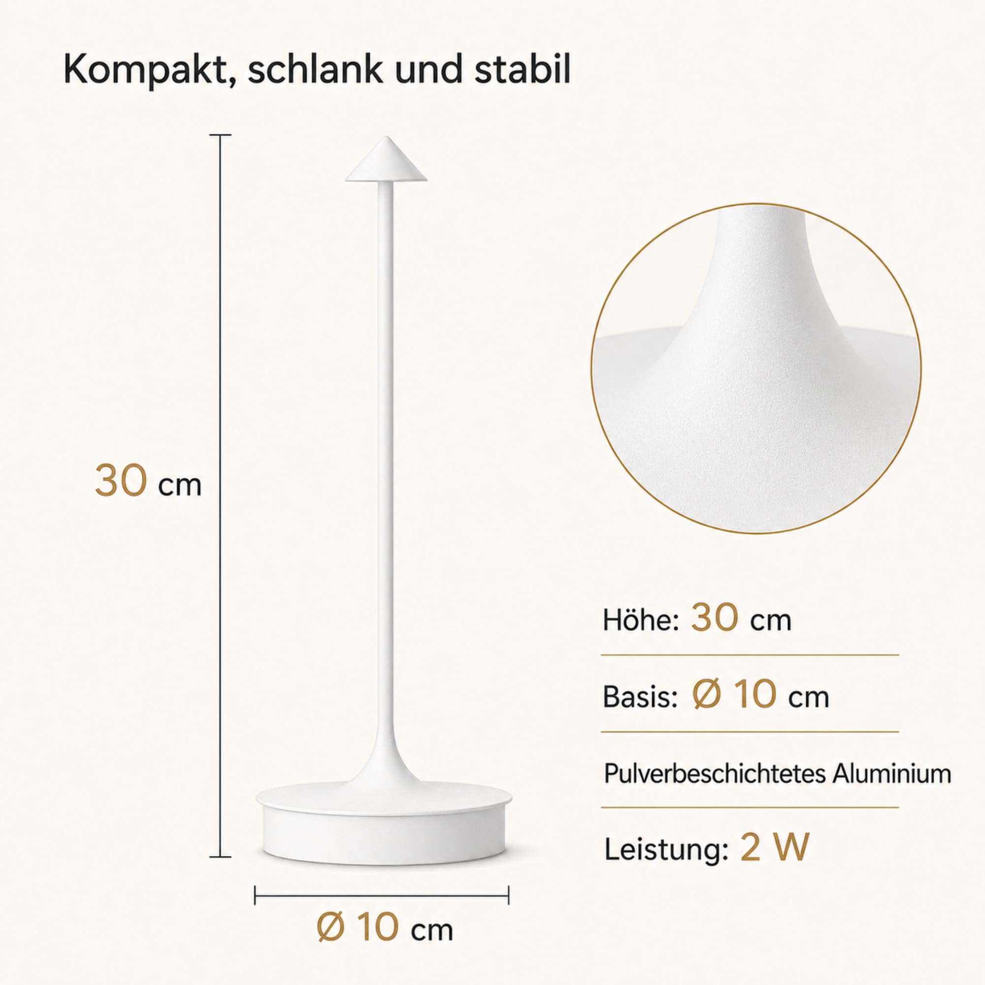 Leomix Lampada da tavolo a LED, senza fili, batteria senza fili, ricaricabile, 4000 mAh, lampada da tavolo touch, dimmerabile, per esterni, IP54, impermeabile, per ristoranti, bar, giardino, balcone,
