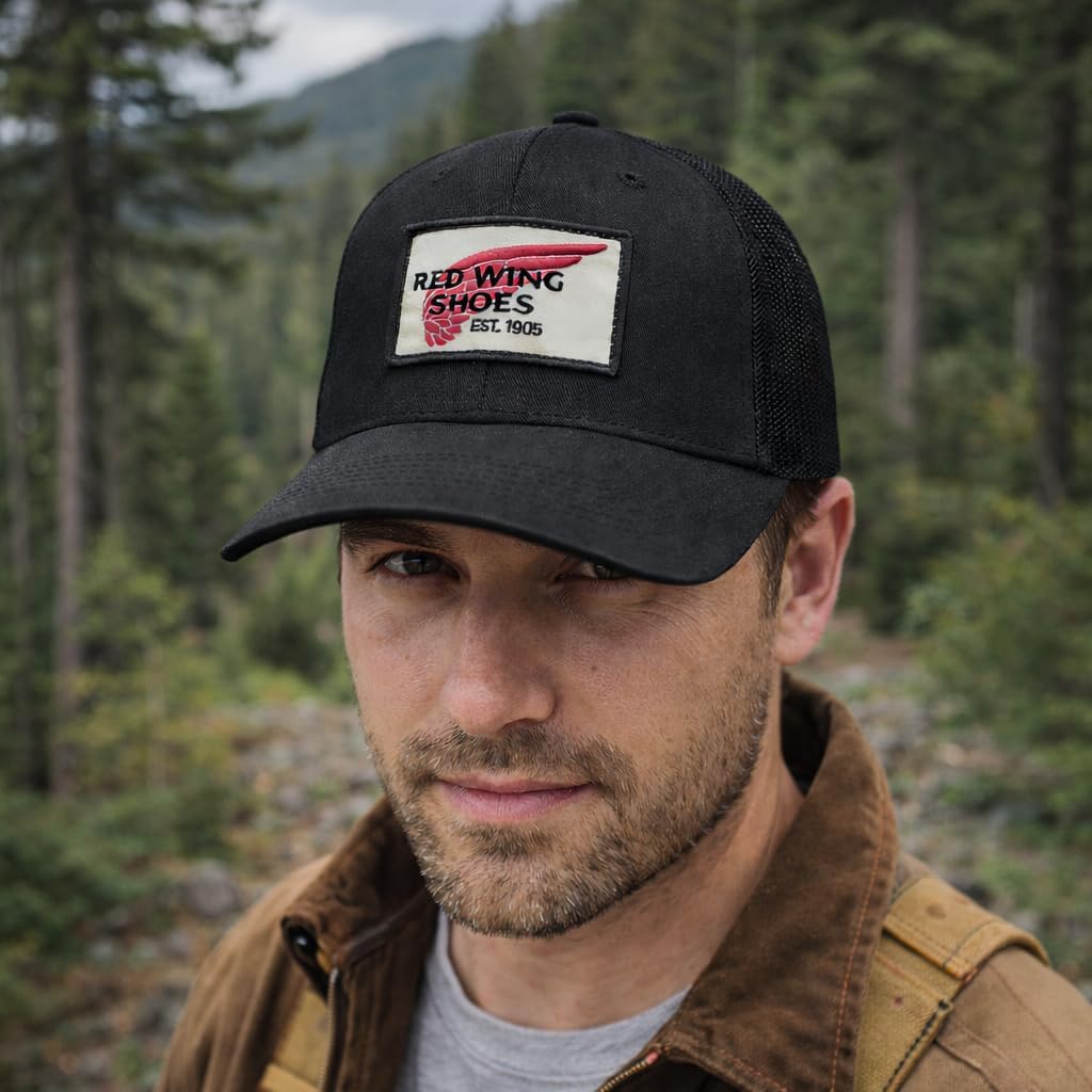 Red Wing Shoes Pro Trucker Cap, Adjustable 100% Chino Twill Baseball Hat