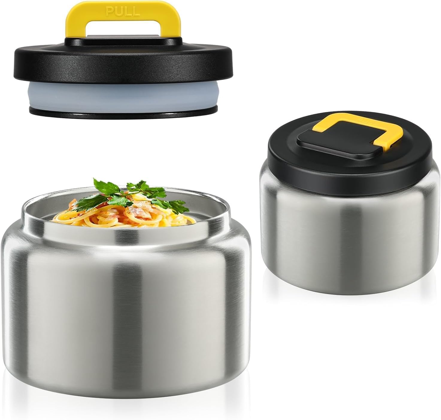 13.5oz Soup Thermo For Hot Food Kids Insulated Vacuum Food Jar With Buckle Lid,Wide Mouth Leakproof Stainless Steel Lunch Container With Spoon-Mermaid