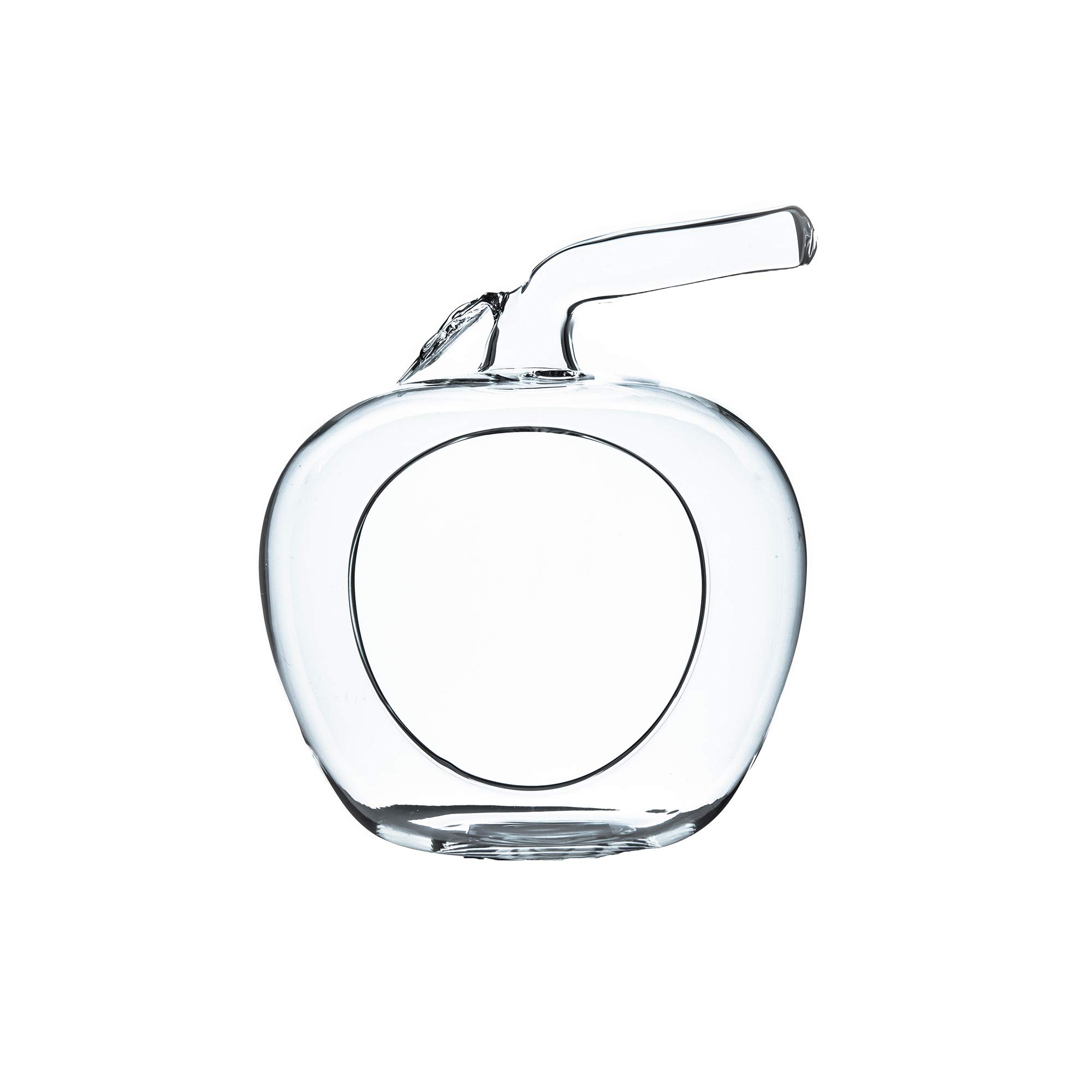WGV Planter Terrarium, Width 5.5", Height 6.5", Clear Unique Apple Glass Vase Conatiner, DIY Planter Votive Candle Holder for Home Office Garden Decor, 1 Piece