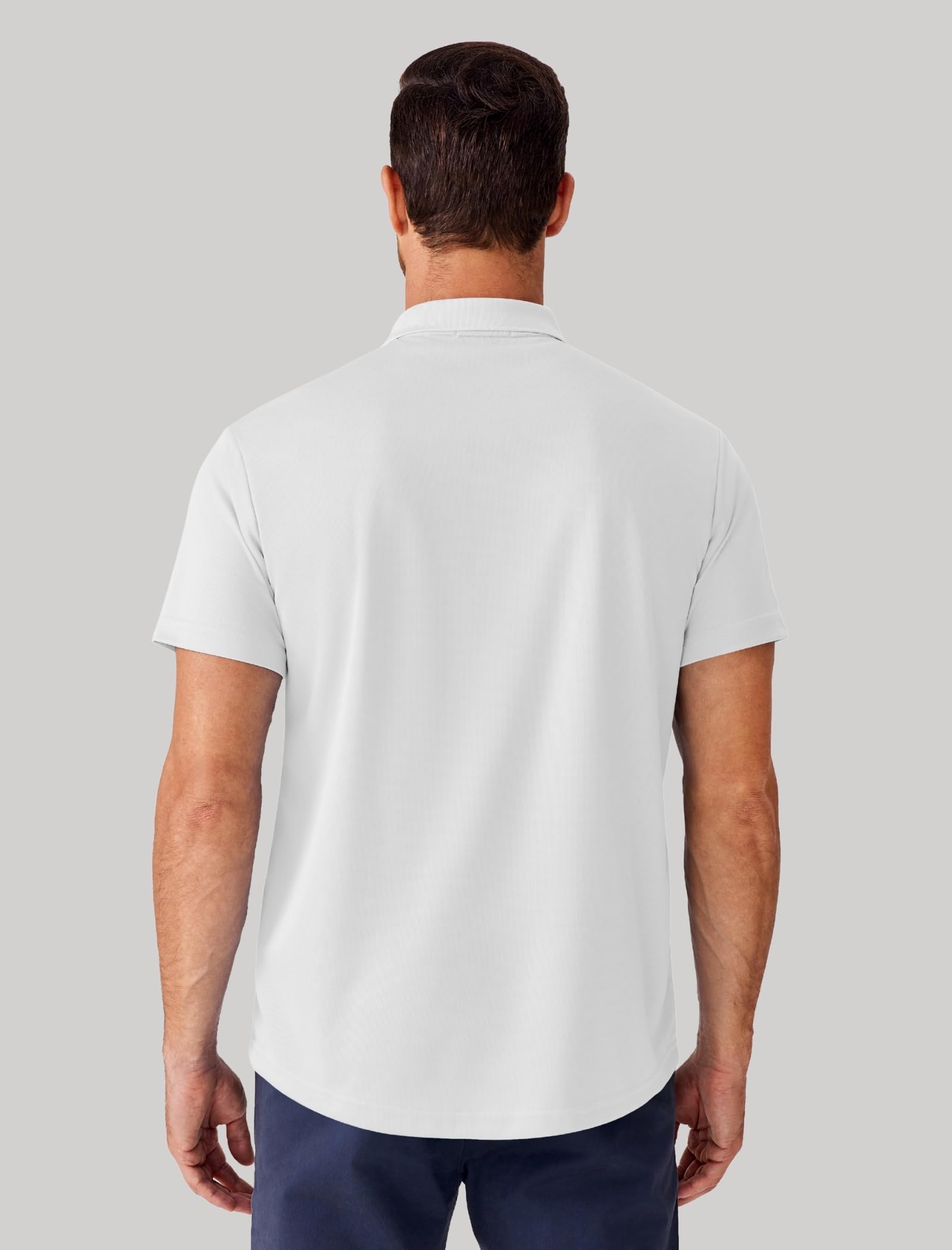 PINSPARK Polo Shirts for Men Short Sleeve Performance Quick Dry Golf T Shirt Moisture Wicking Casual Workout — view 2