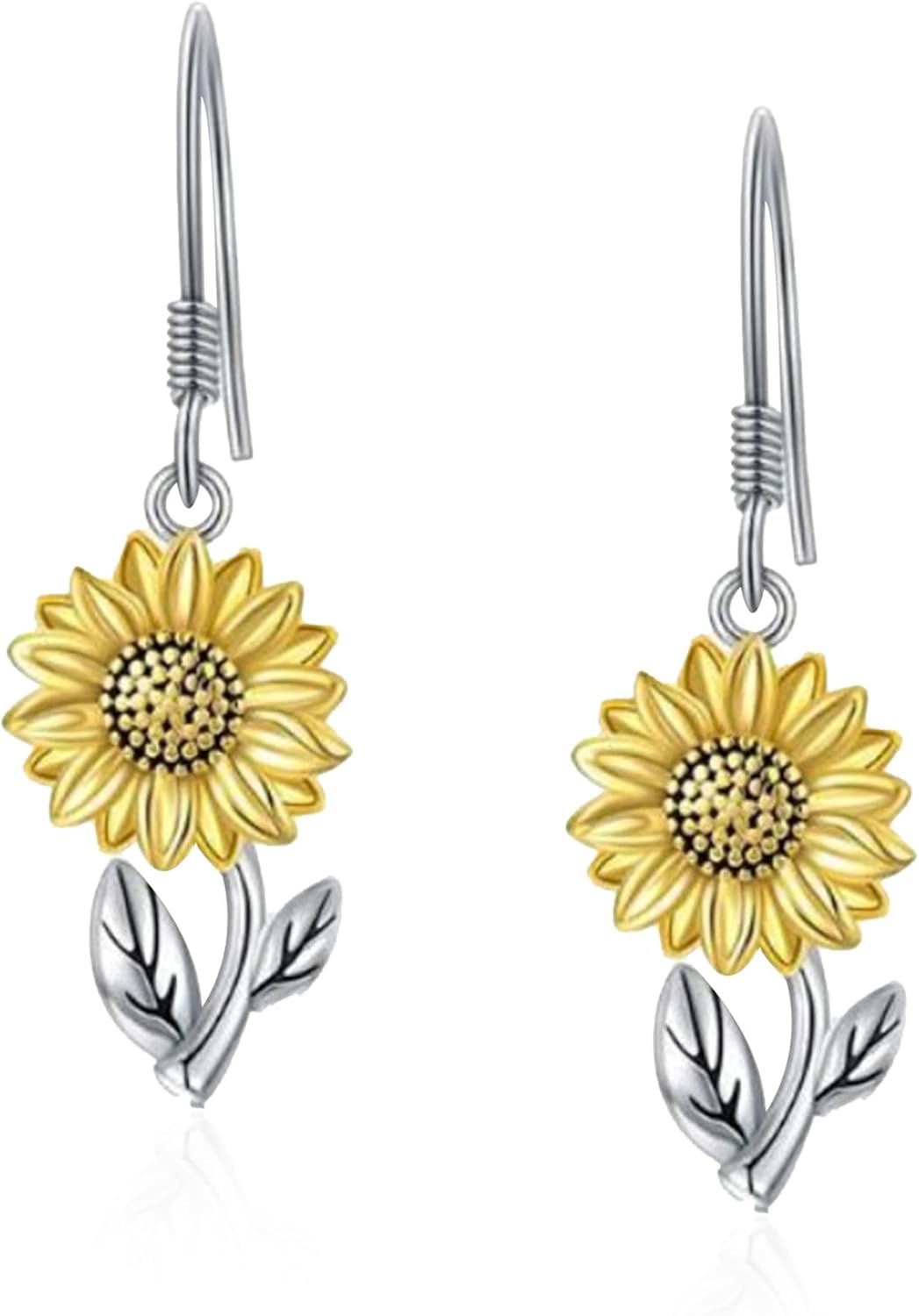 Daisy Flower Earrings for Women, Cute Sunflower Dangle Drop Earrings Gold Daisy Flower Hook Earrings Statement Jewelry